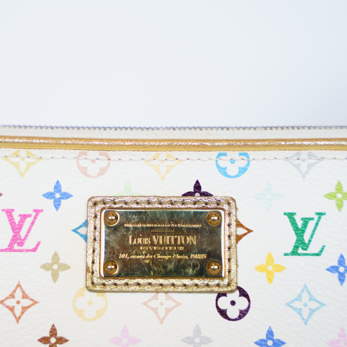 Louis Vuitton Kate Clutch X Takashi Murakami in Multicolor Blanc 111225B27