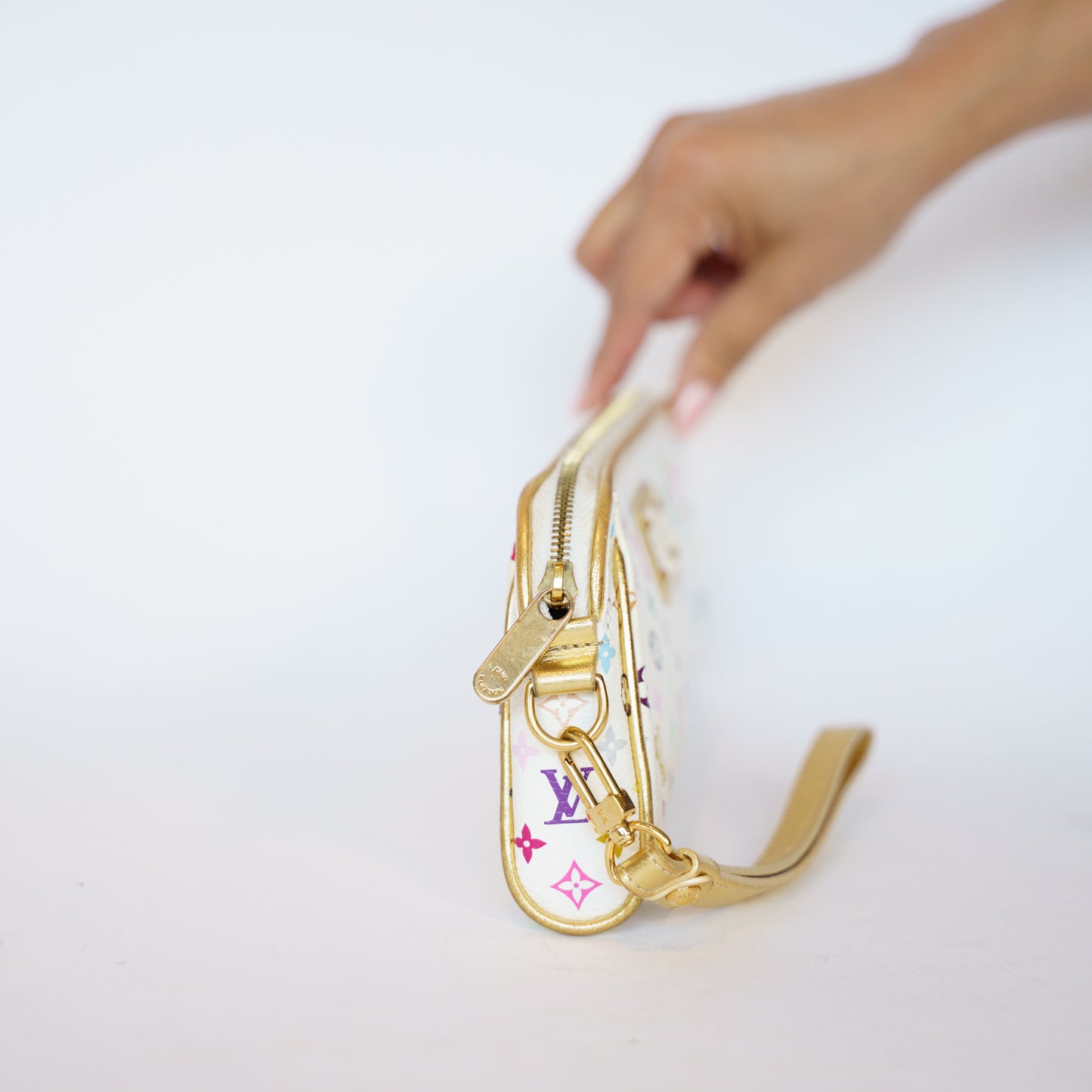 Louis Vuitton Kate Clutch X Takashi Murakami in Multicolor Blanc 111225B27