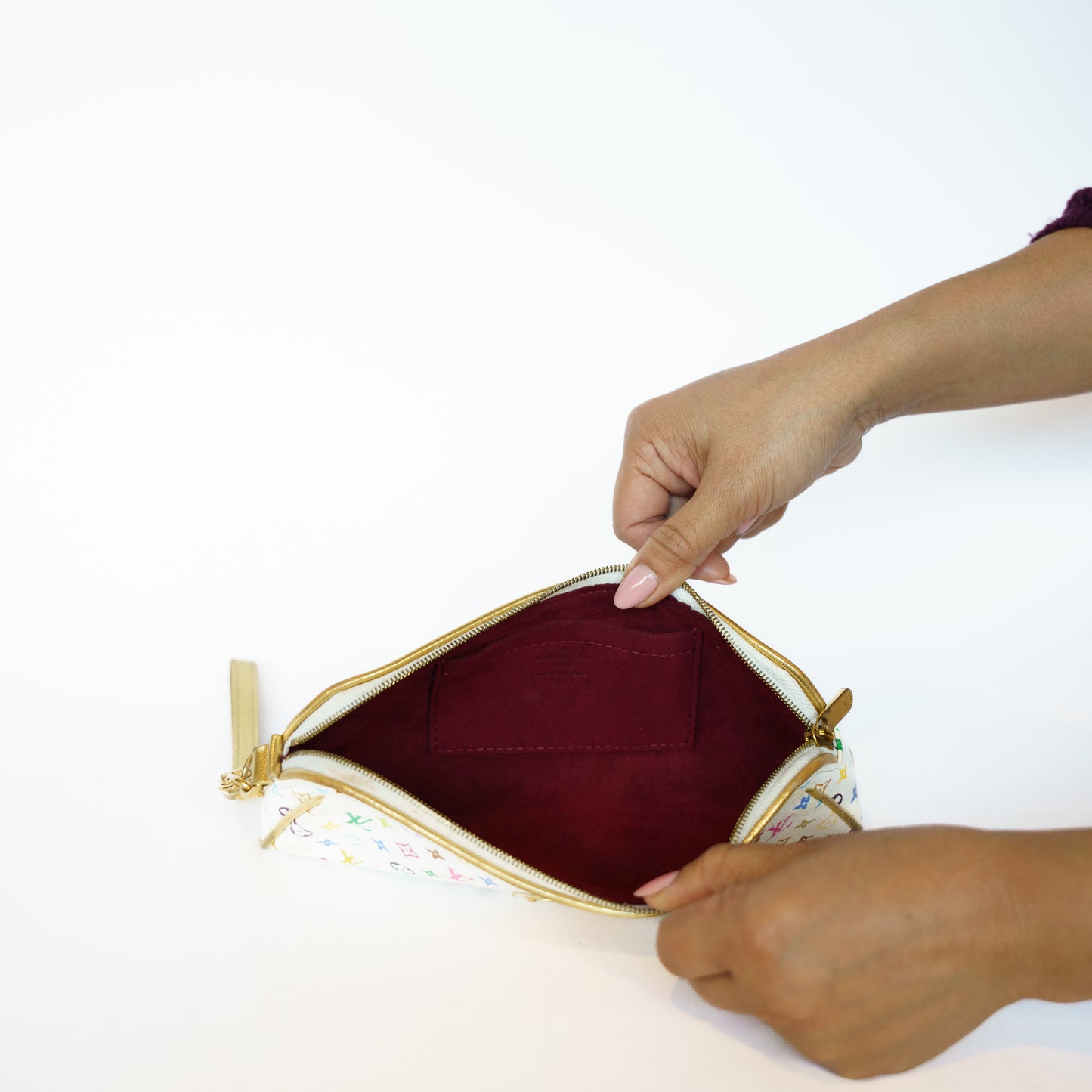 Louis Vuitton Kate Clutch X Takashi Murakami in Multicolor Blanc 111225B27