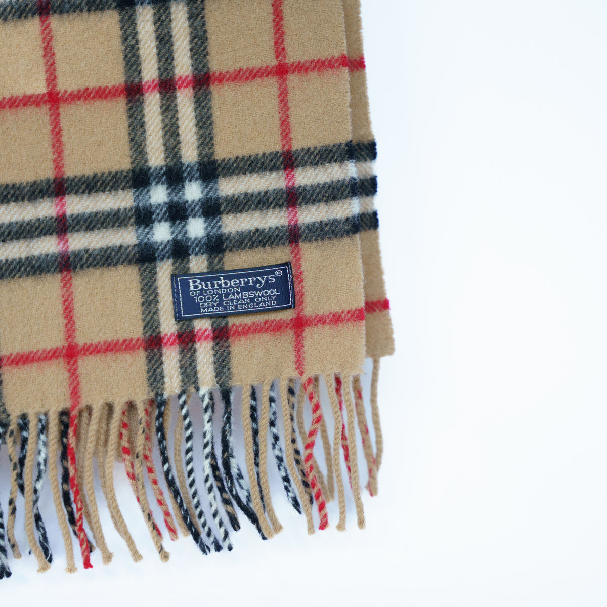 Burberry Lambswool Beige Check Scarf 111225B30