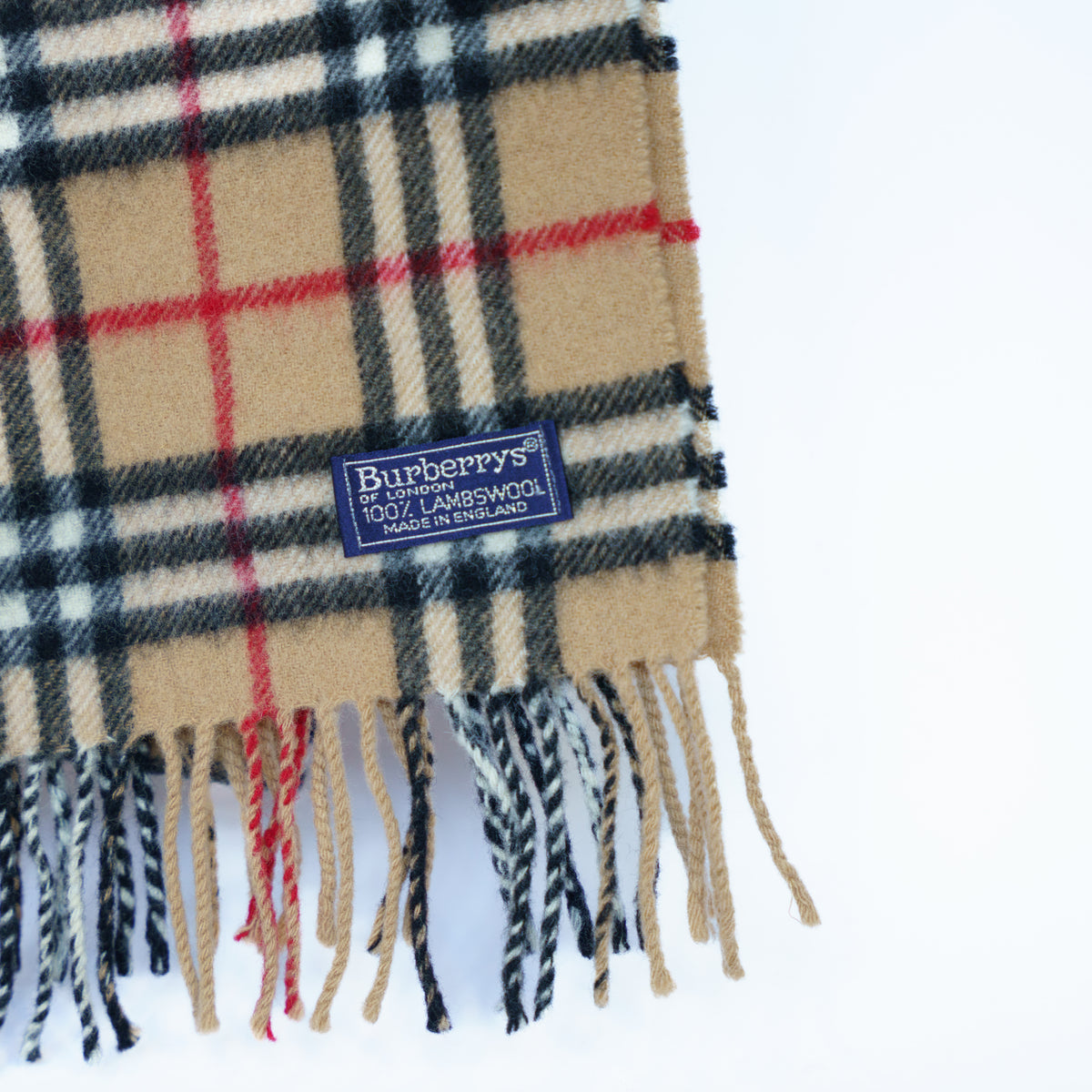 Burberry Beige Check Scarf Wool 111225B32