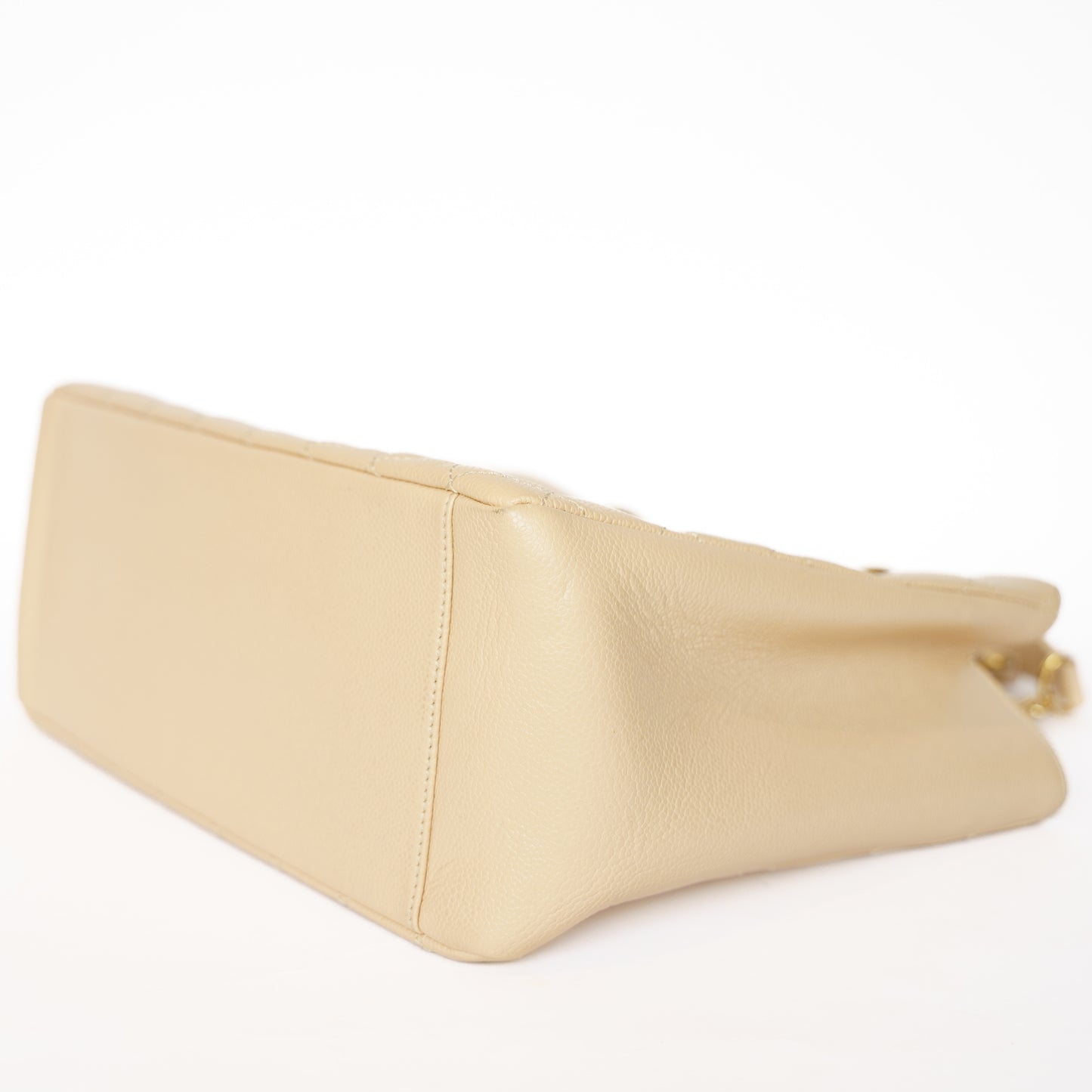 Chanel GST Grand Shopping Tote in Light Beige with Caviar Leather in Gold Hardware 111225B02