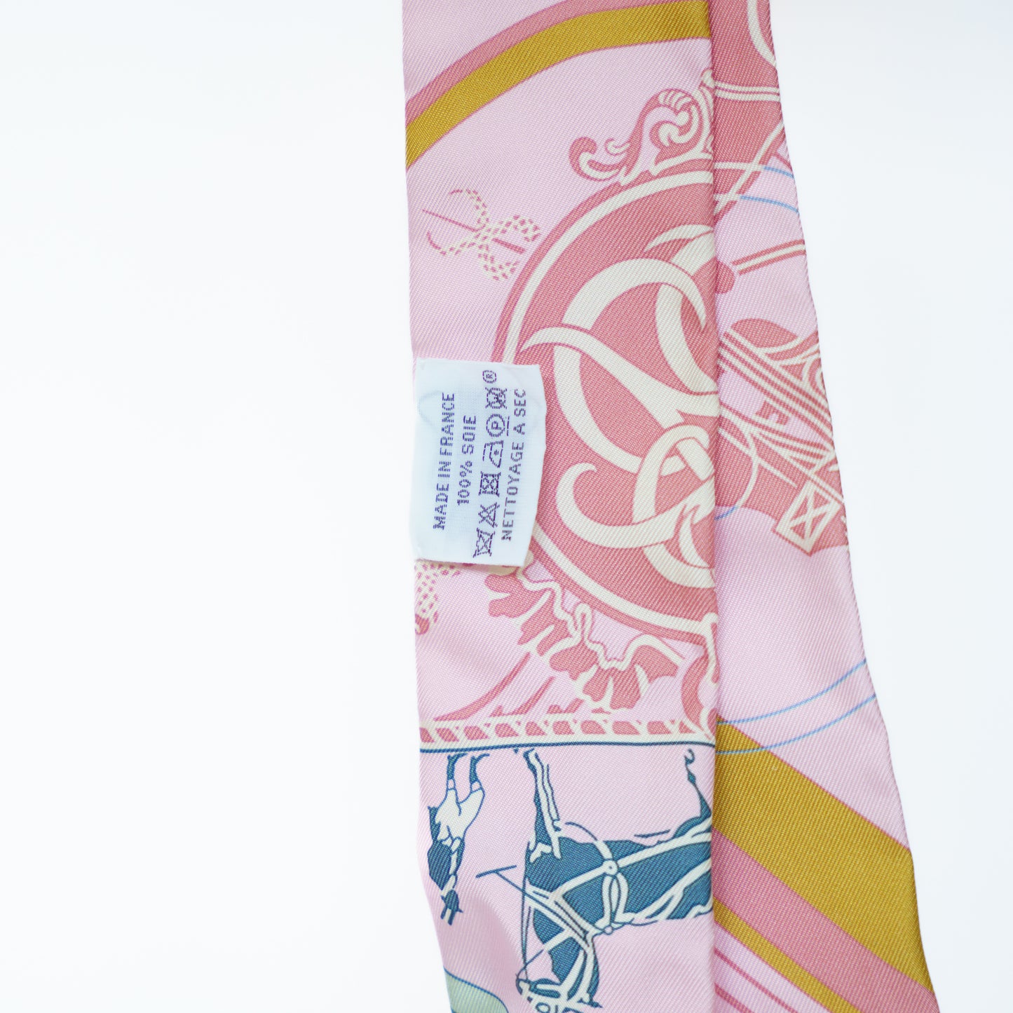 Hermes Twilly Ex-Libris Marble Silk Twilly Scarf 111225B31