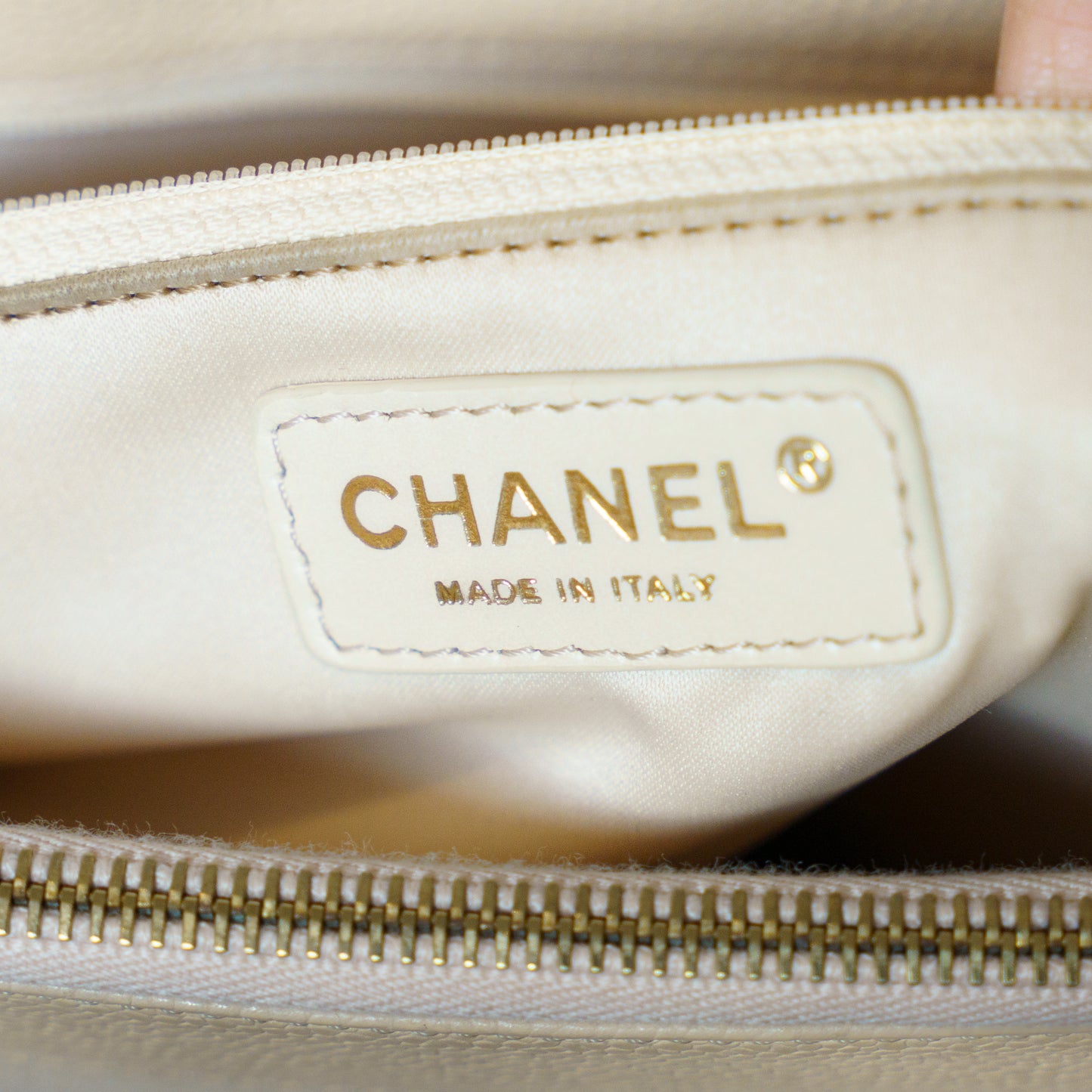 Chanel GST Grand Shopping Tote in Light Beige with Caviar Leather in Gold Hardware 111225B02