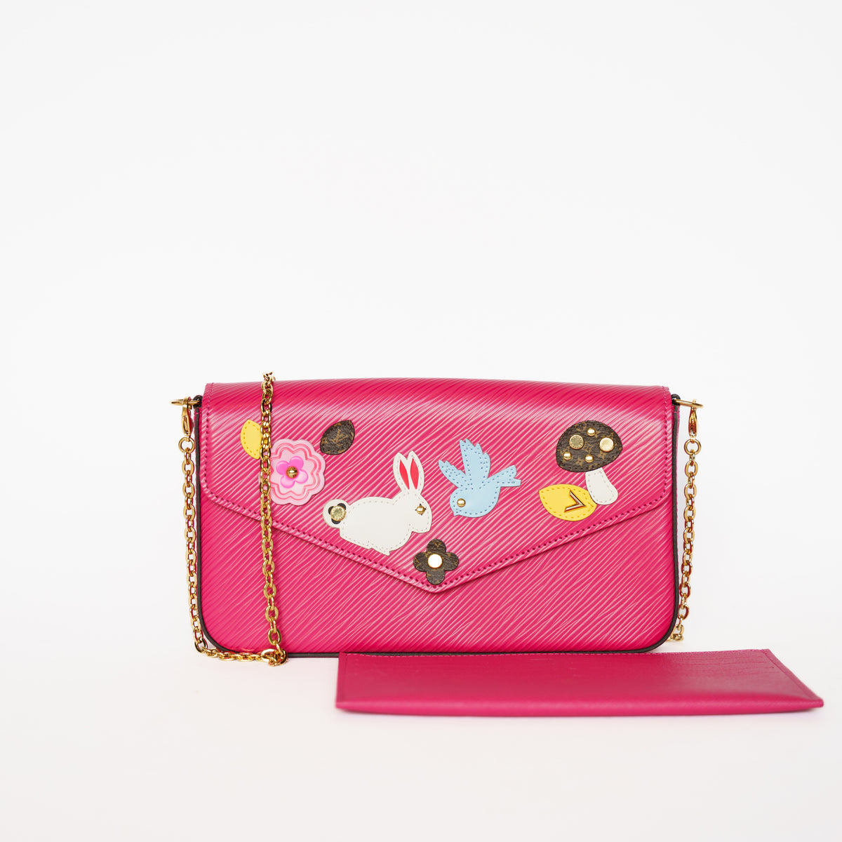 Louis Vuitton Pochette Felicie in Pink Epi Leather Bunny 111225B03