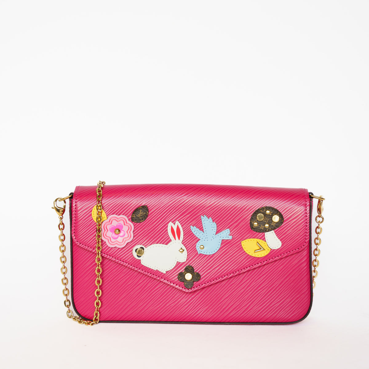 Louis Vuitton Pochette Felicie in Pink Epi Leather Bunny 111225B03