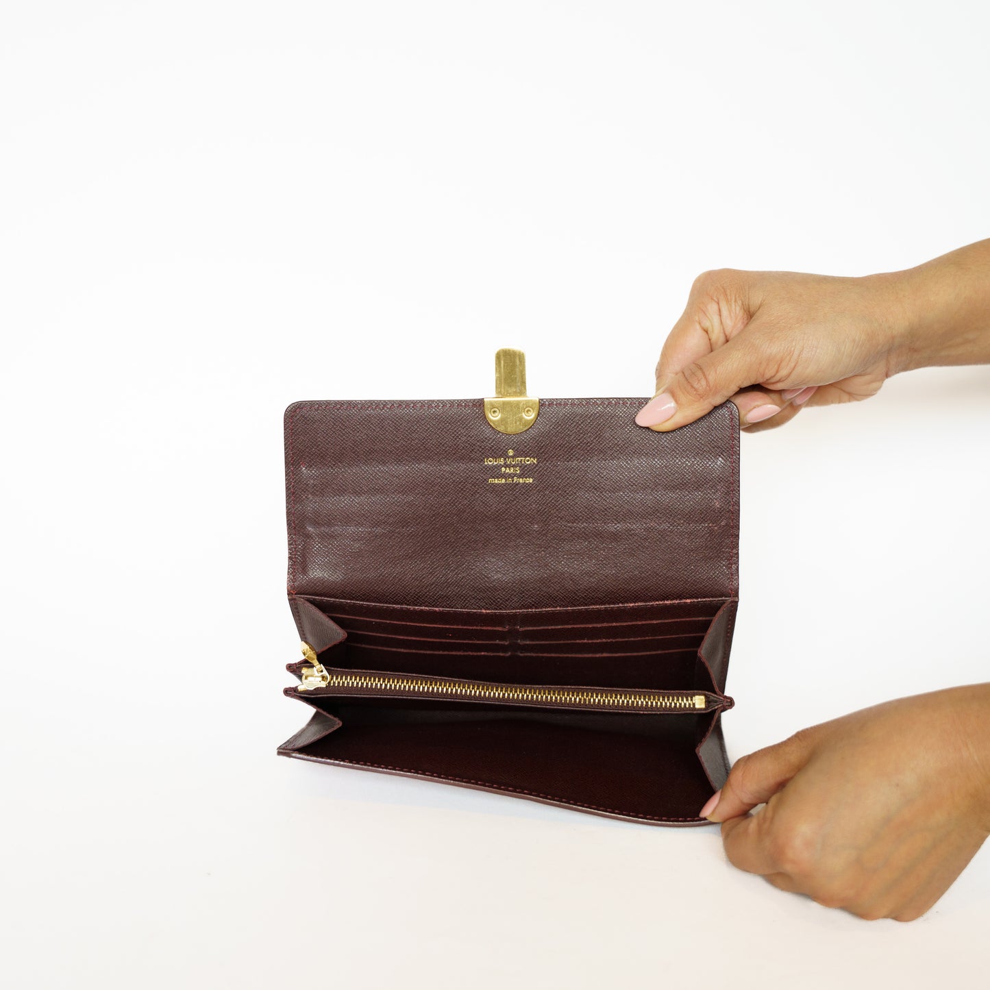 Louis Vuitton Sarah Idylle Wallet in Burgundy 111225B40