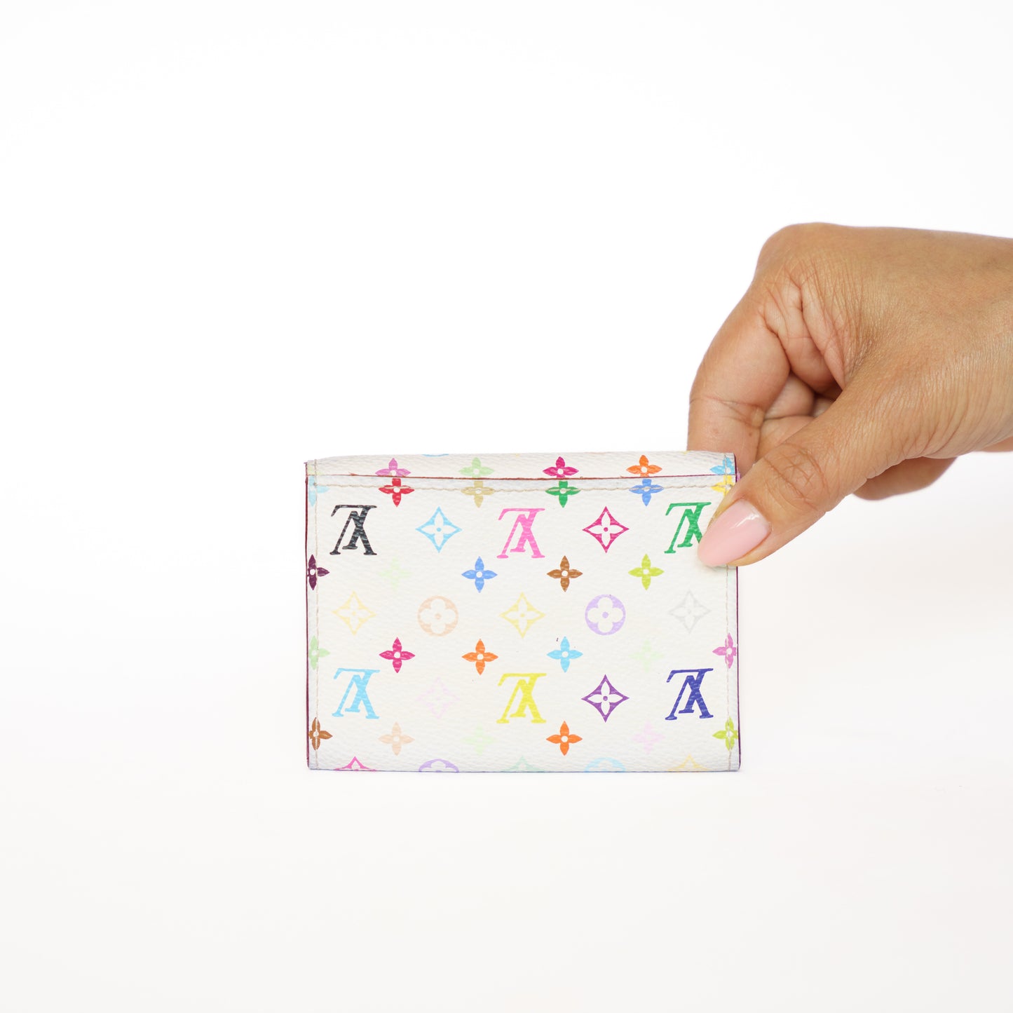 Louis Vuitton Business Card Holder X Takashi Murakami in Multicolor Blanc 111225B07