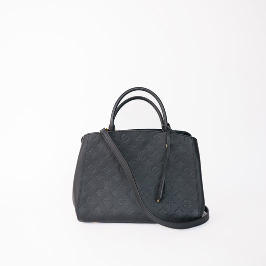 Louis Vuitton Montaigne MM in Black Empreinte Leather SP2145