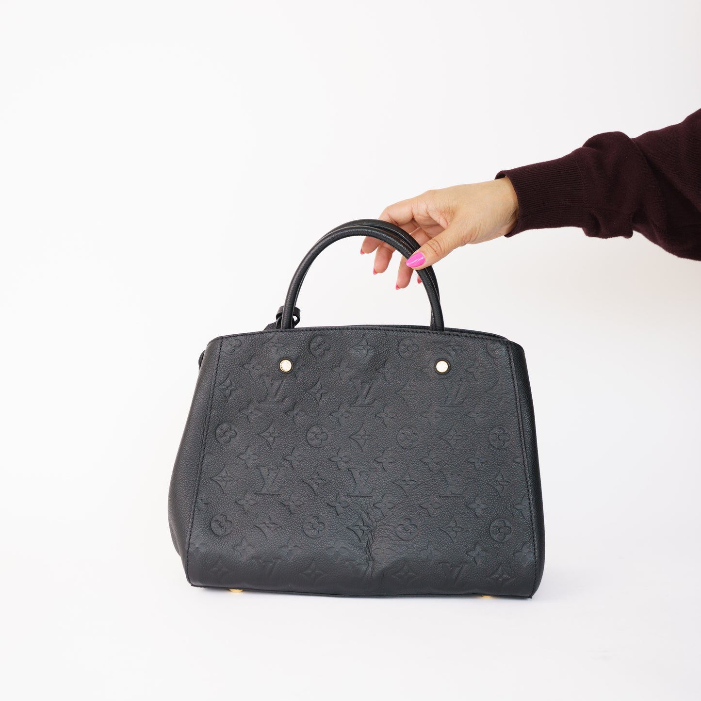 Louis Vuitton Montaigne MM in Black Empreinte Leather SP2145