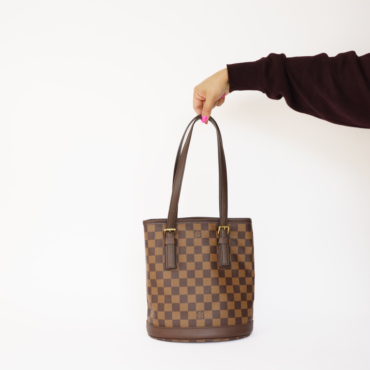 Louis Vuitton Bucket Bag PM in Damier Ebene SD1014 120226B18