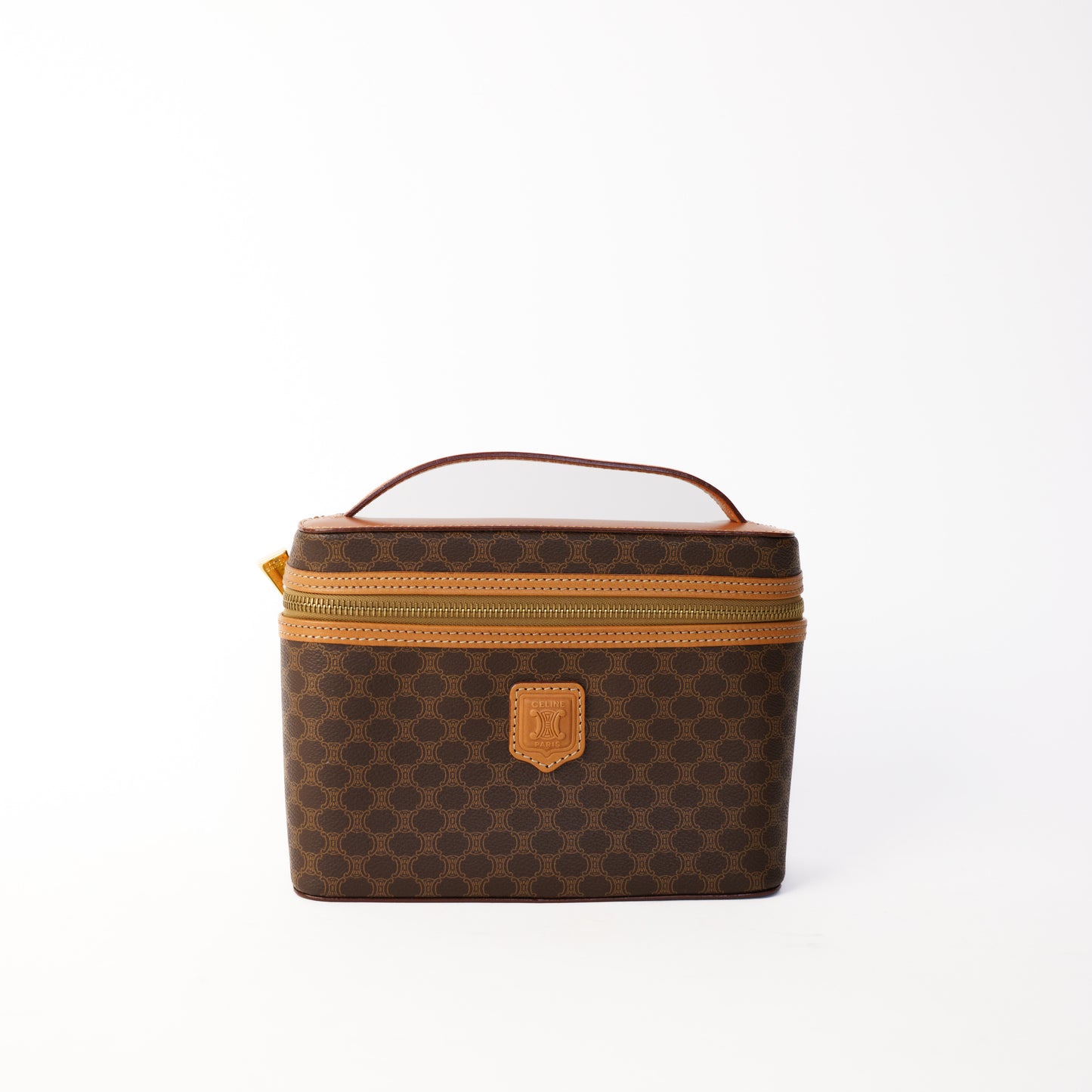 Celine Vanity Bag in Brown Macadam 200126B01