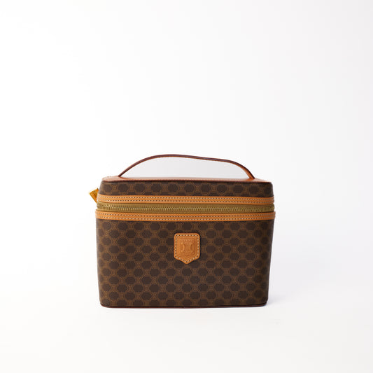Celine Vanity Bag in Brown Macadam 200126B01