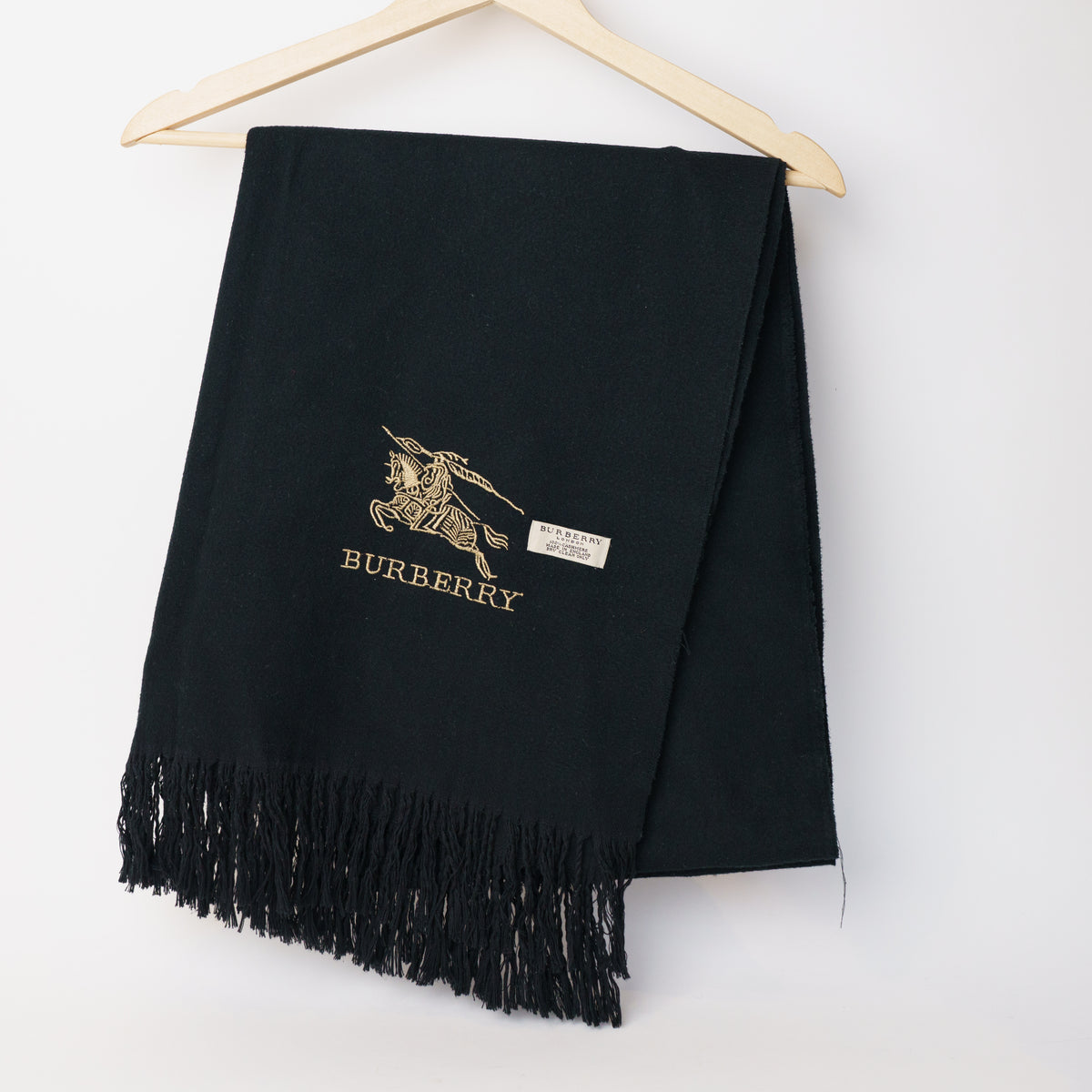 Burberry Cashmere Black Shawl Scarf 150126H01
