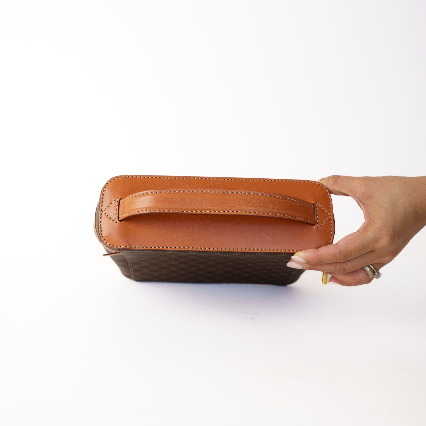 Celine Vanity Bag in Brown Macadam 200126B01