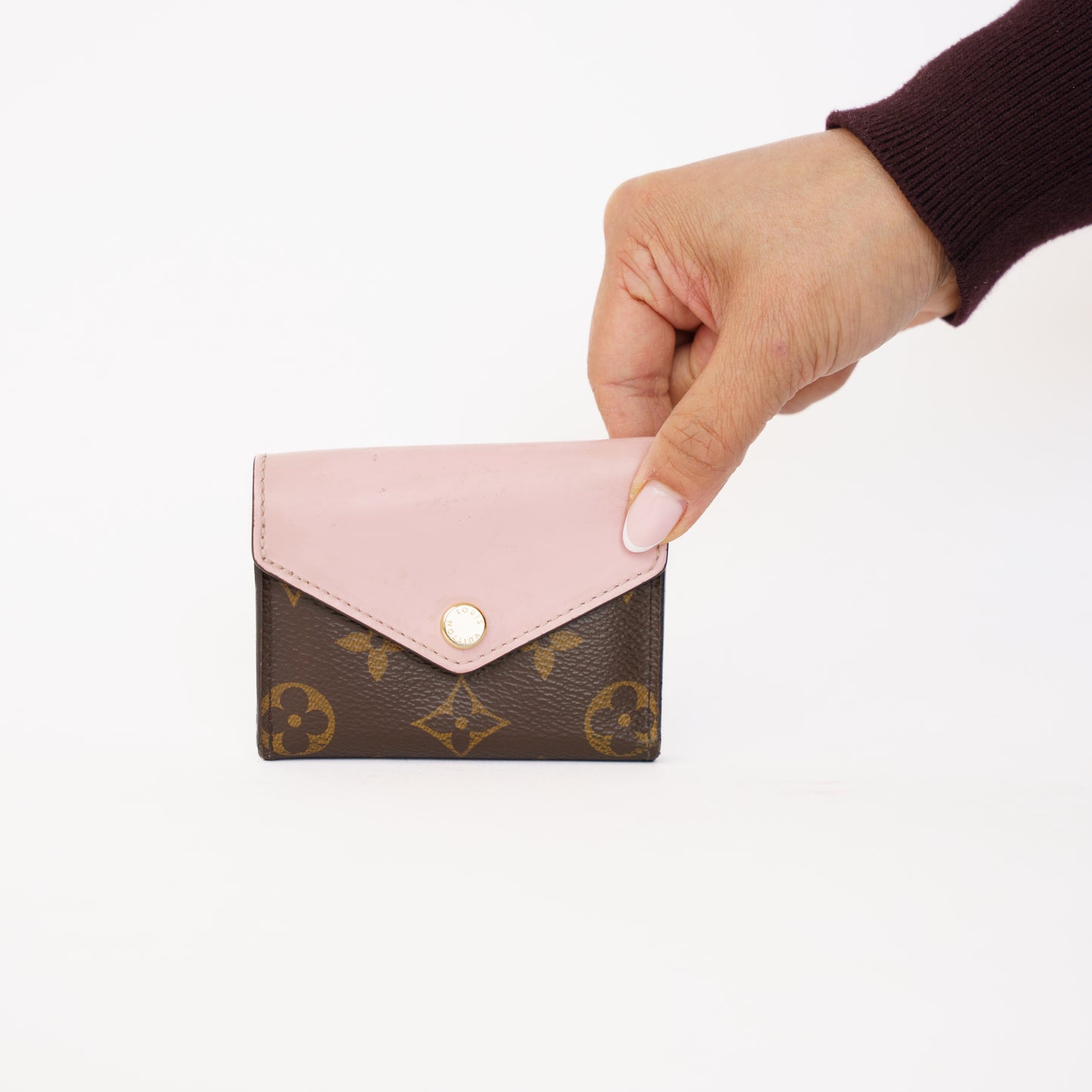 Louis Vuitton Zoe Wallet in Monogram with Rose Ballerine Leather 160326K09