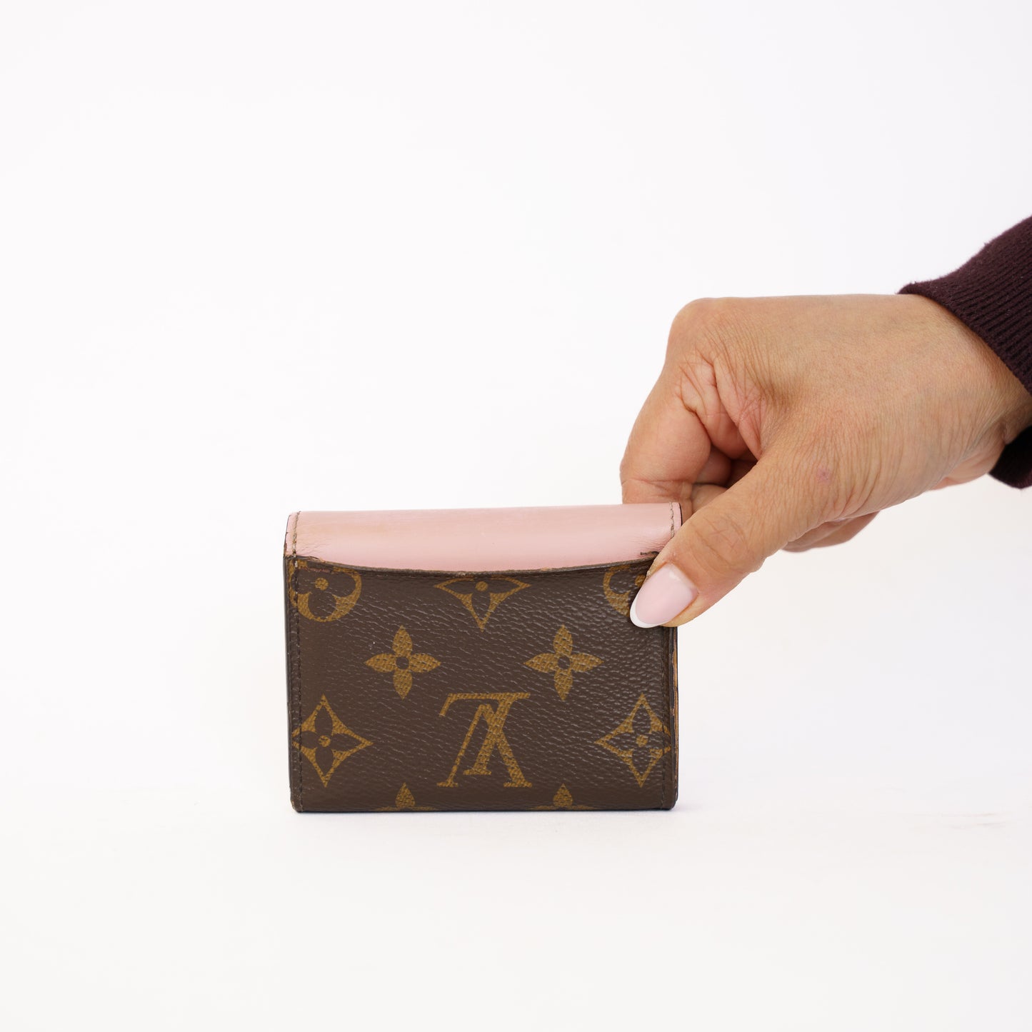 Louis Vuitton Zoe Wallet in Monogram with Rose Ballerine Leather 160326K09