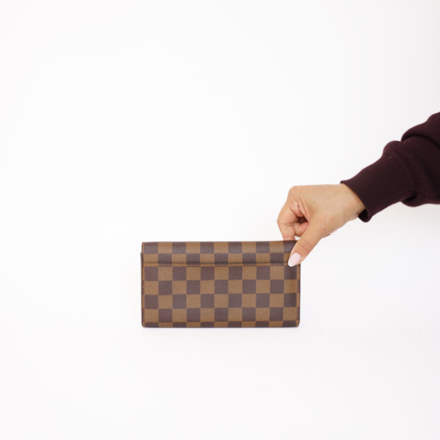 Louis Vuitton Sarah Wallet Envelope in Damier Ebene 160326K06