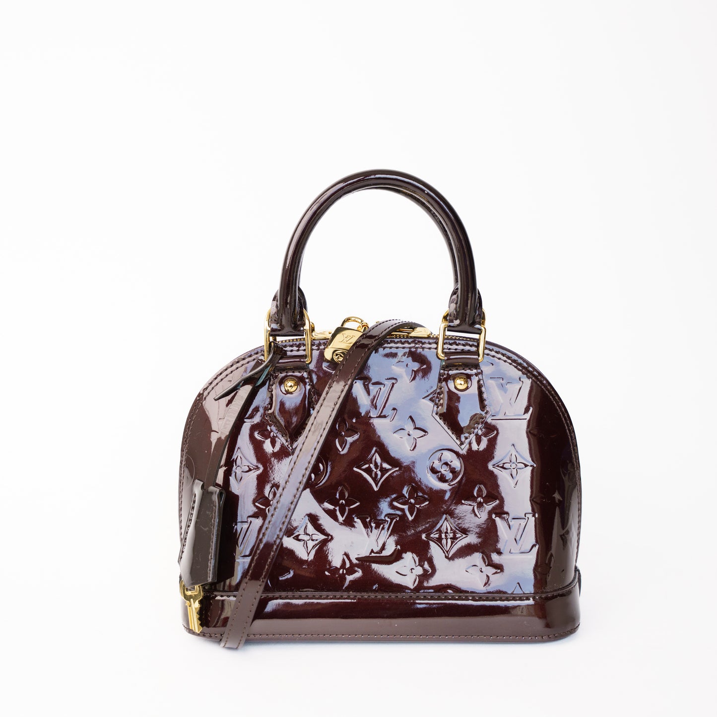 Louis Vuitton Alma BB in Amarante Vernis 160326J05