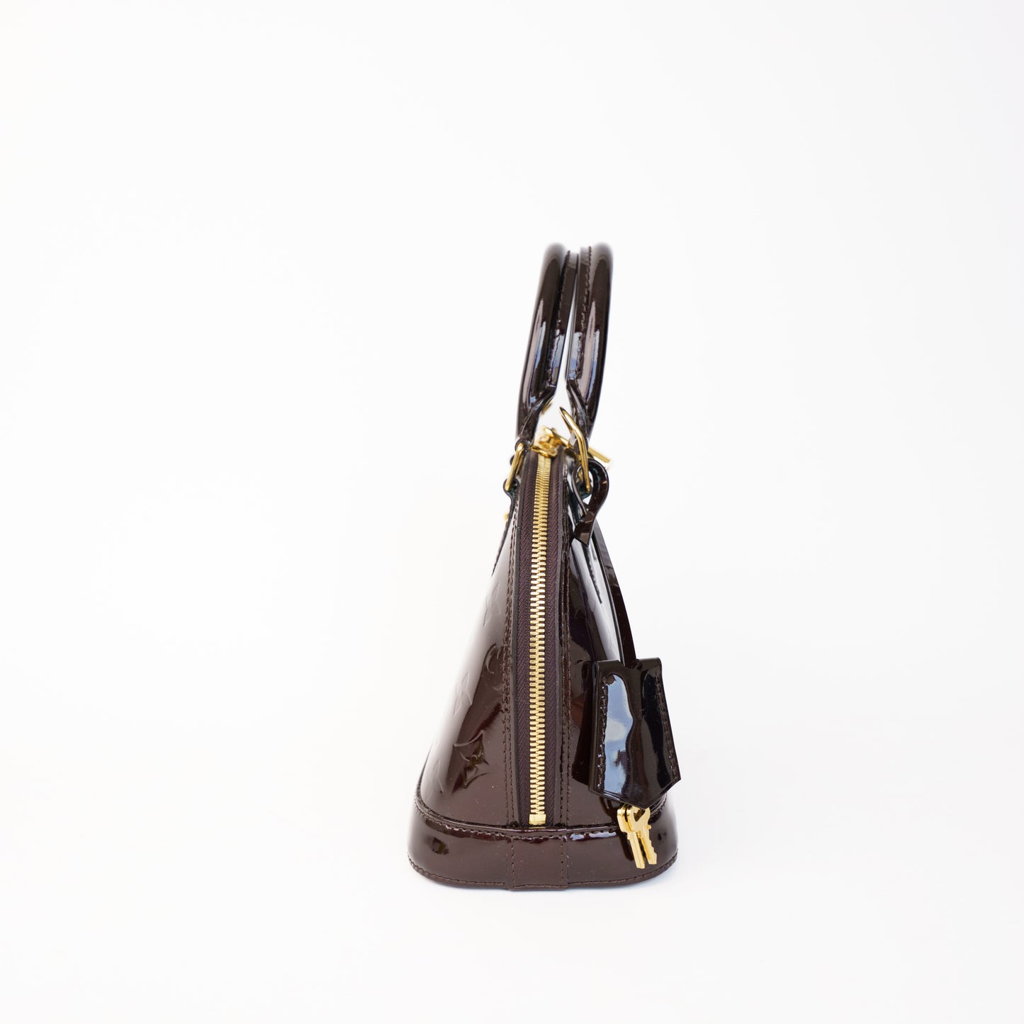 Louis Vuitton Alma BB in Amarante Vernis 160326J05
