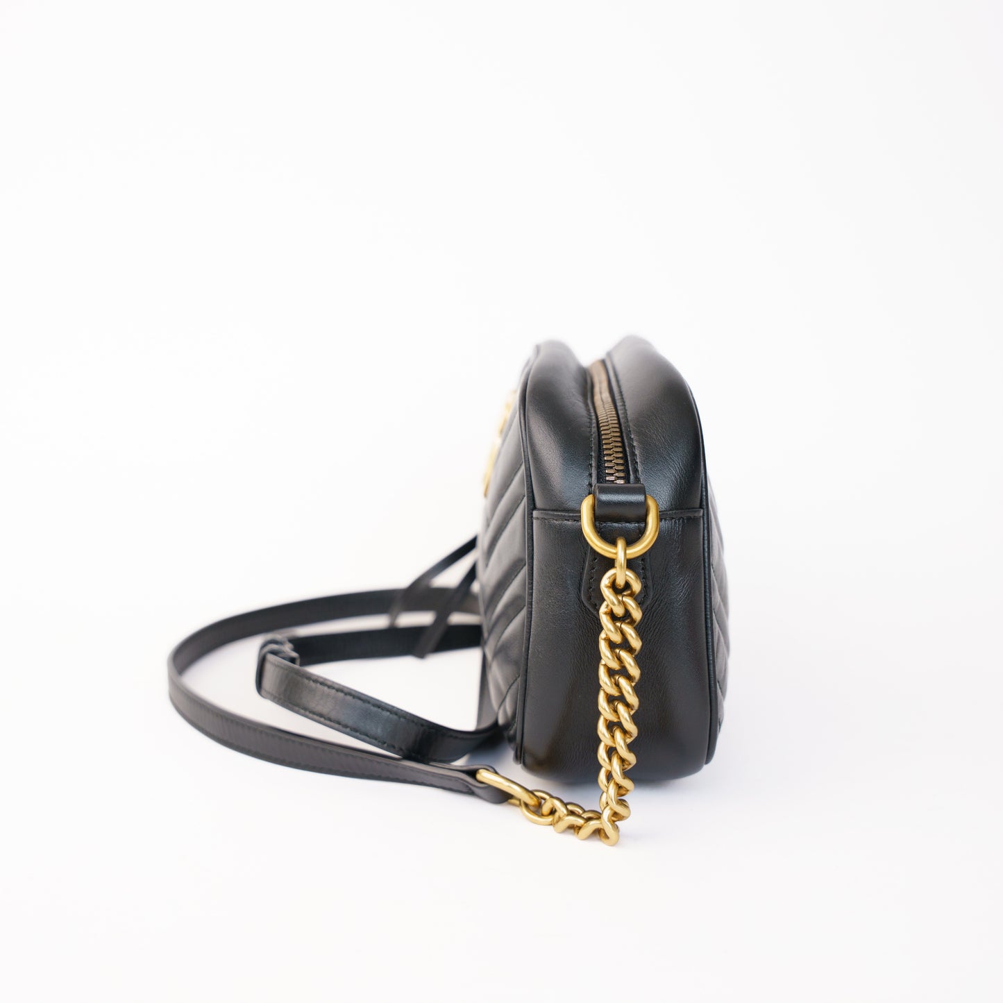 Gucci GG Marmont Small Camera Bag in Black RRP £1460 160326J06