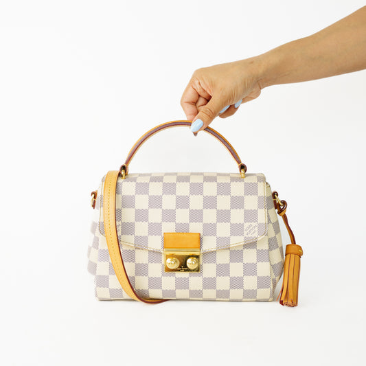 Louis Vuitton Croisette in Damier Azur in Rose Ballerine Interior 160626AX01