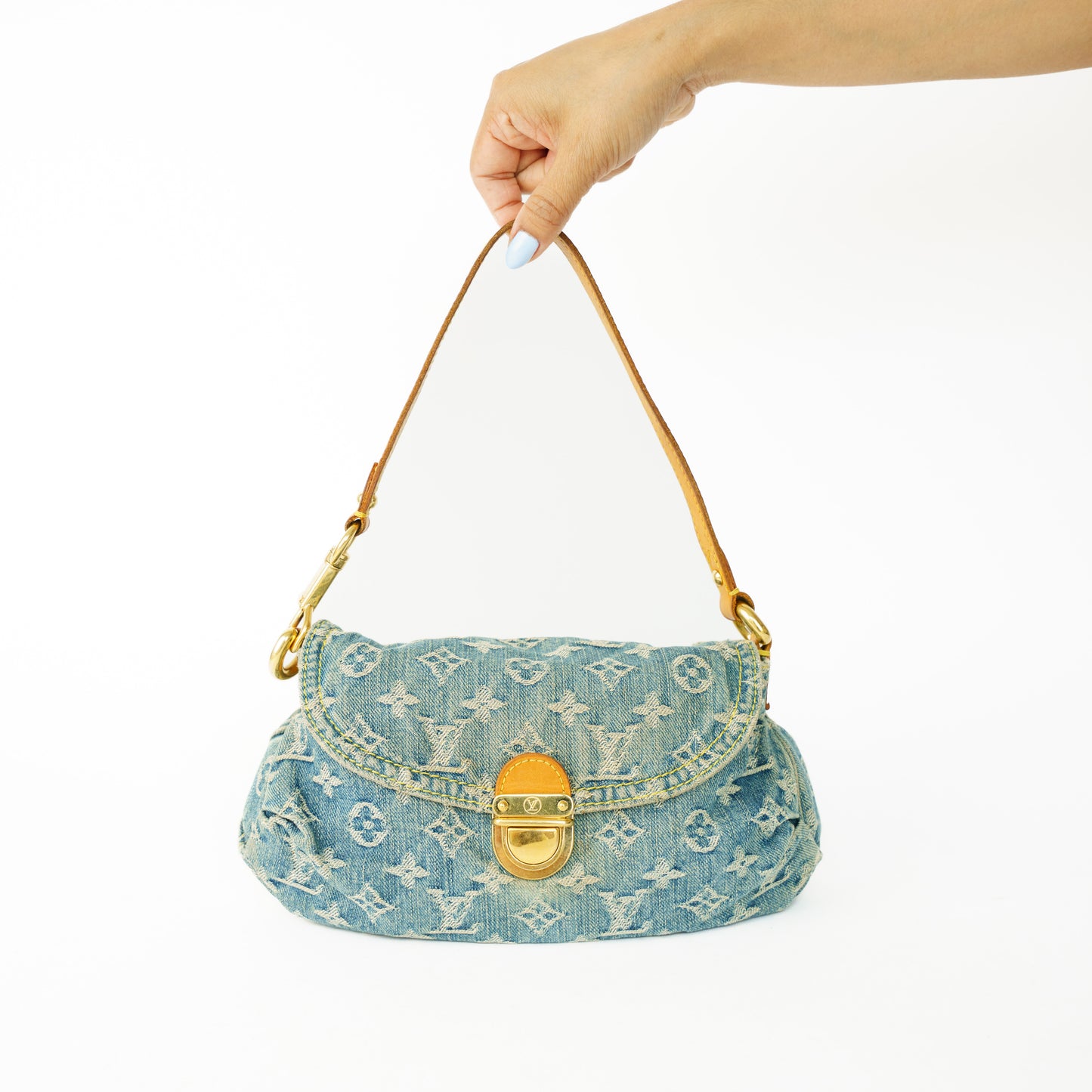 Louis Vuitton Mini Pleaty Bag Monogram Denim CA1005 160626S13