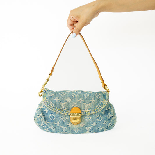 Louis Vuitton Mini Pleaty Bag Monogram Denim CA1005 160626S13