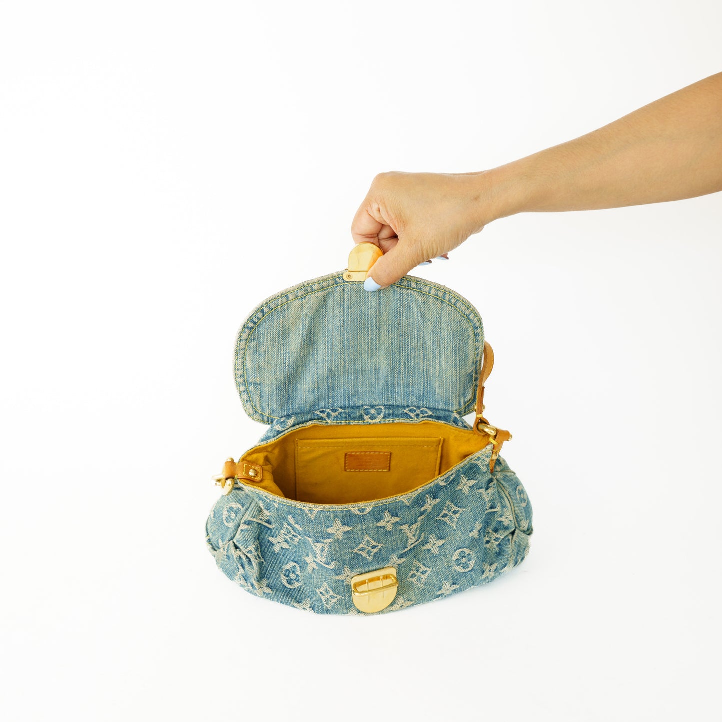 Louis Vuitton Mini Pleaty Bag Monogram Denim CA1005 160626S13