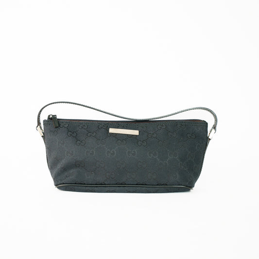 Gucci Canvas Black Boat Bag 160626S20