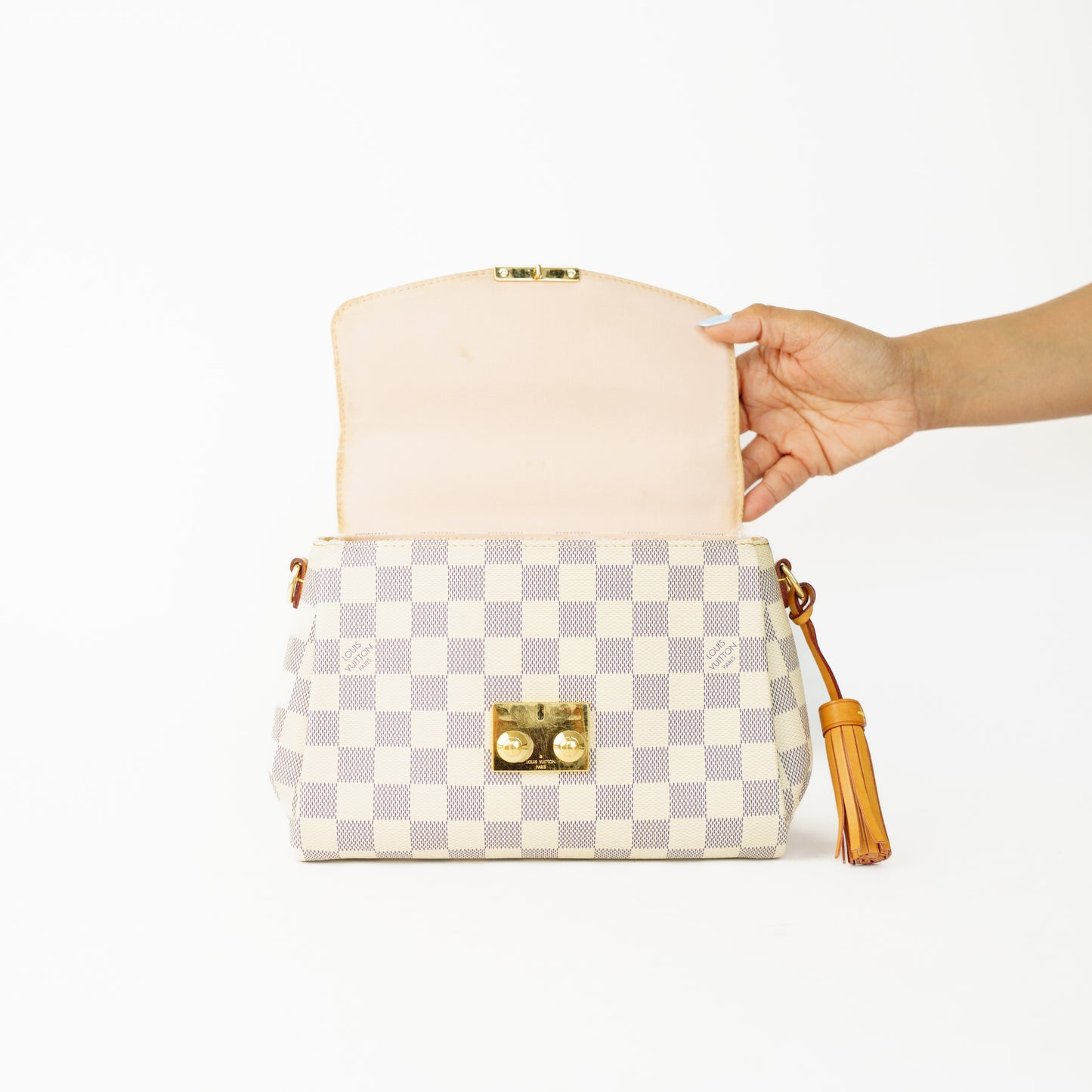 Louis Vuitton Croisette in Damier Azur in Rose Ballerine Interior 160626AX01