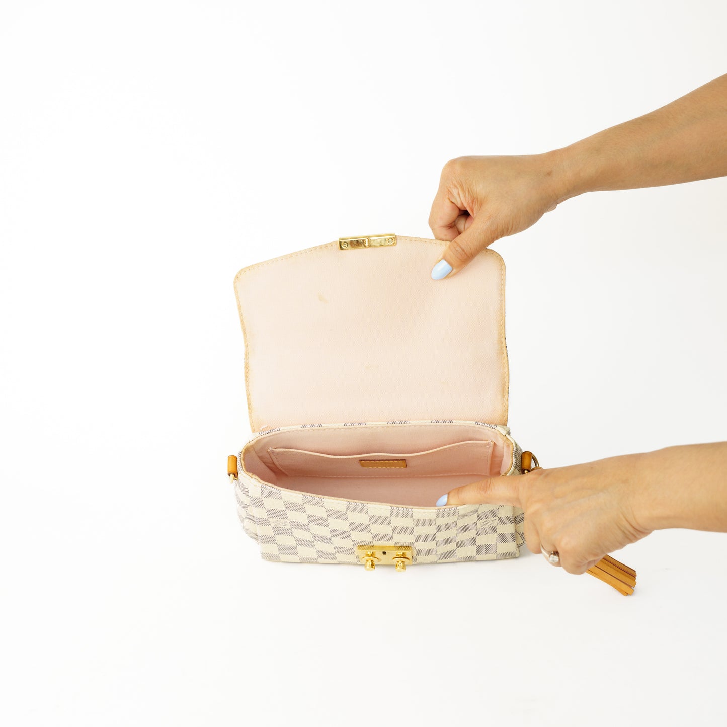 Louis Vuitton Croisette in Damier Azur in Rose Ballerine Interior 160626AX01