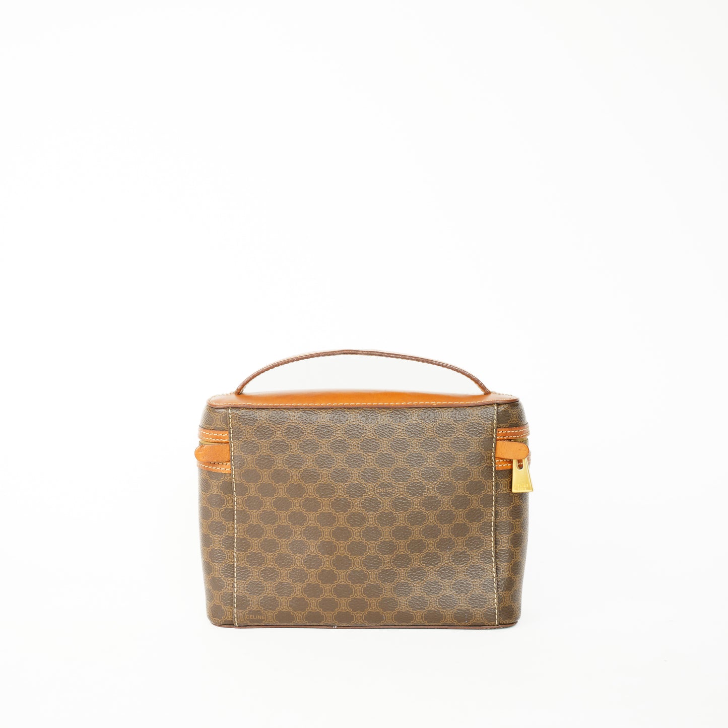 Celine Vanity Bag in Brown Macadam 160626U03