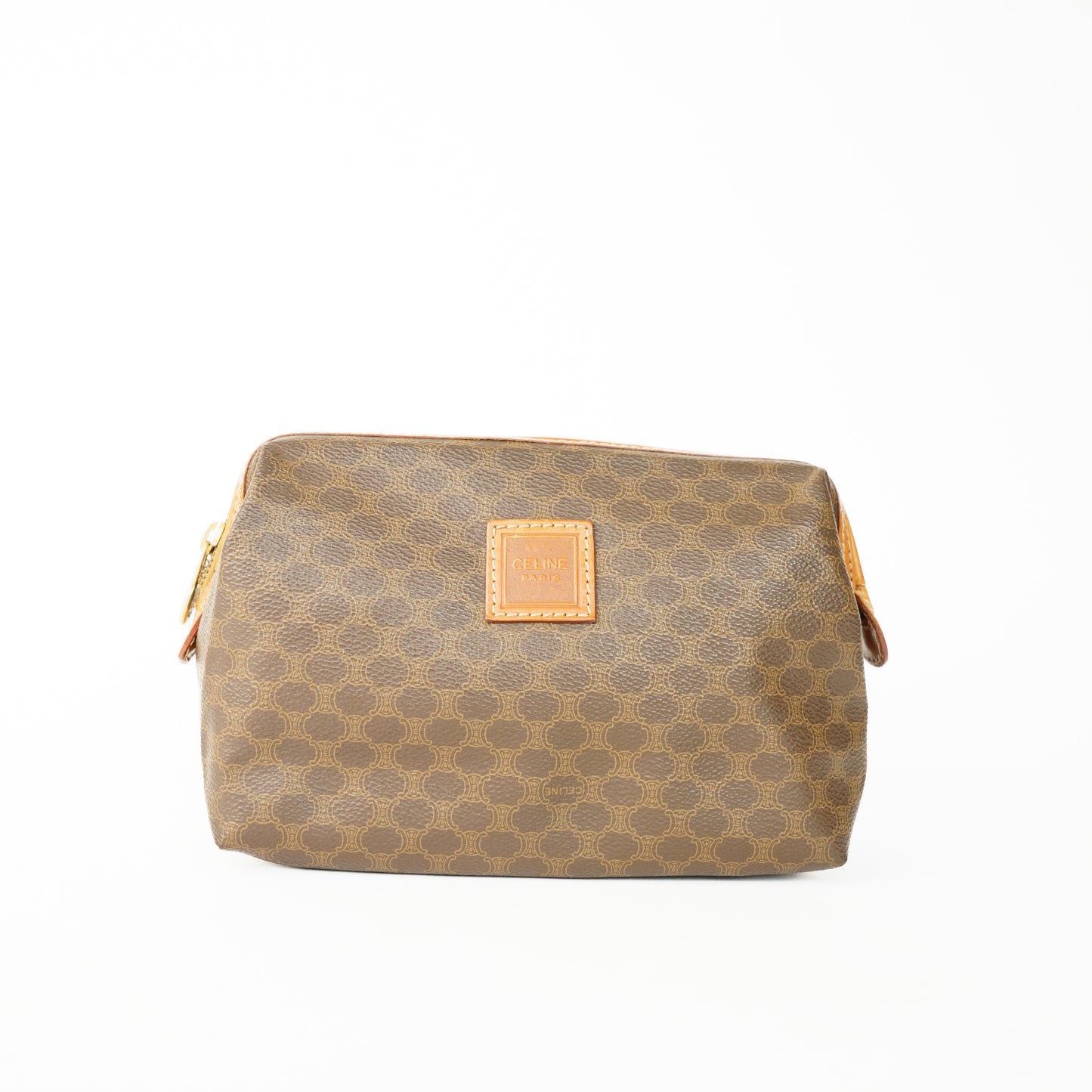 Celine Brown Macadam Pattern Pouch 160626S02