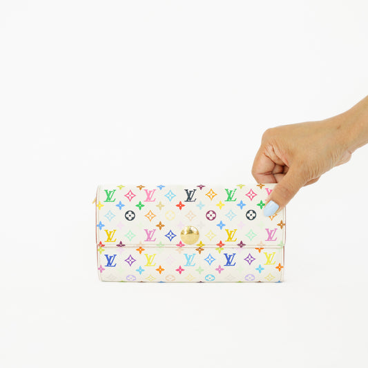 Louis Vuitton Sarah Wallet X Takashi Murakami White multicolor TH0074 260226BX09