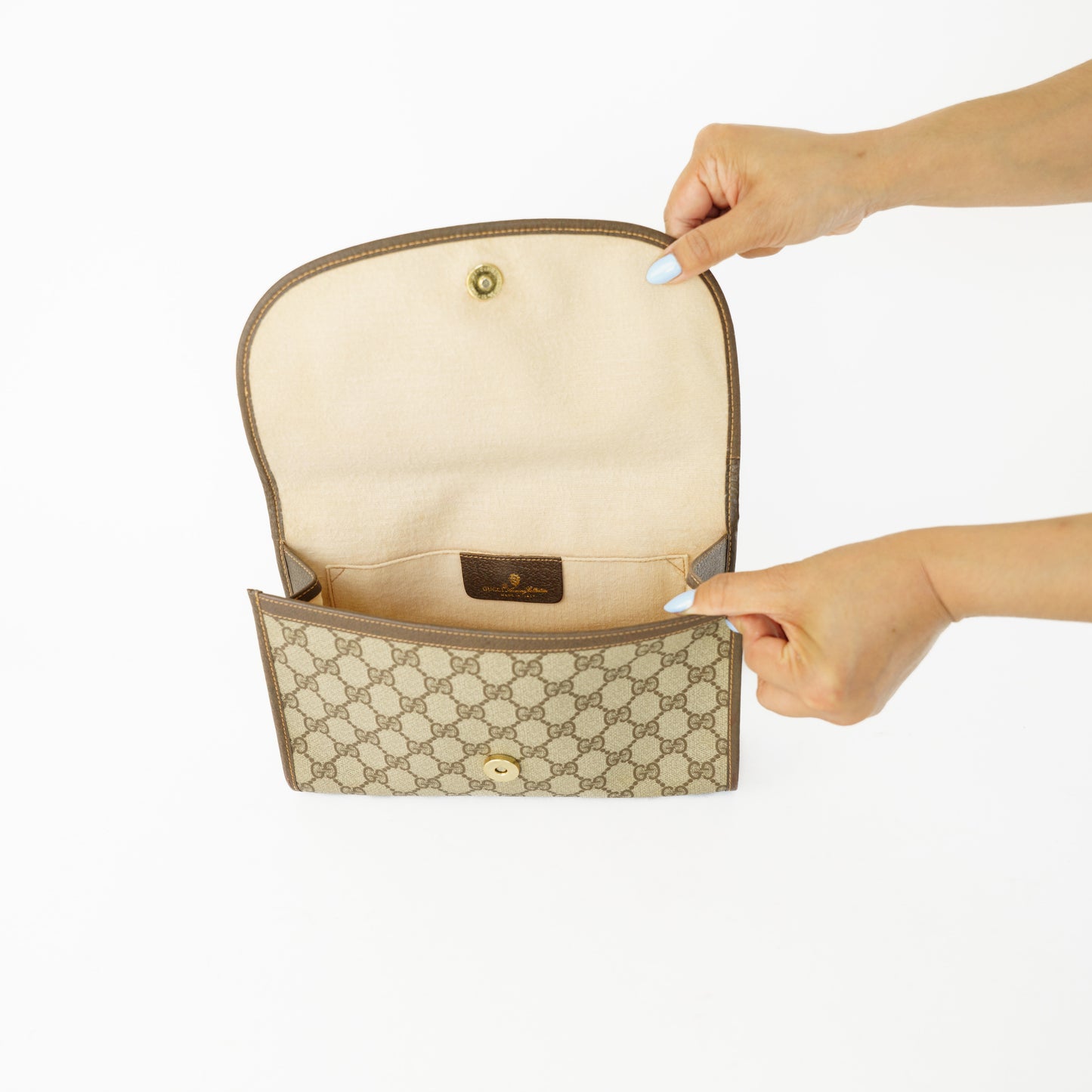 Gucci GG Supreme Web Sherry Line Clutch Bag 160626Q01