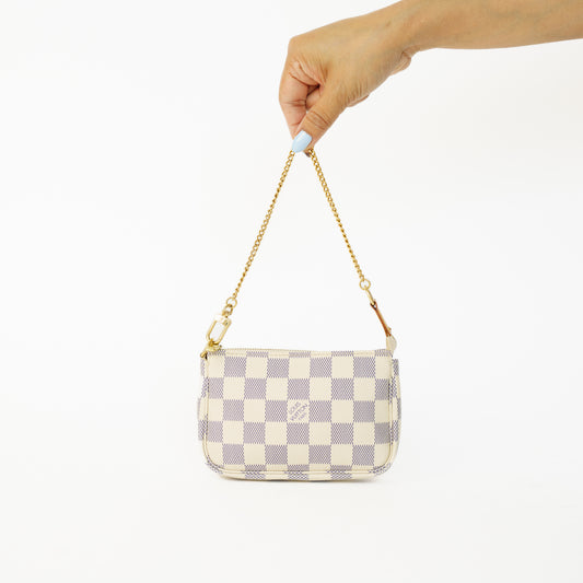 Louis Vuitton Mini Pochette Accesoires in Damier Azure 160626A19