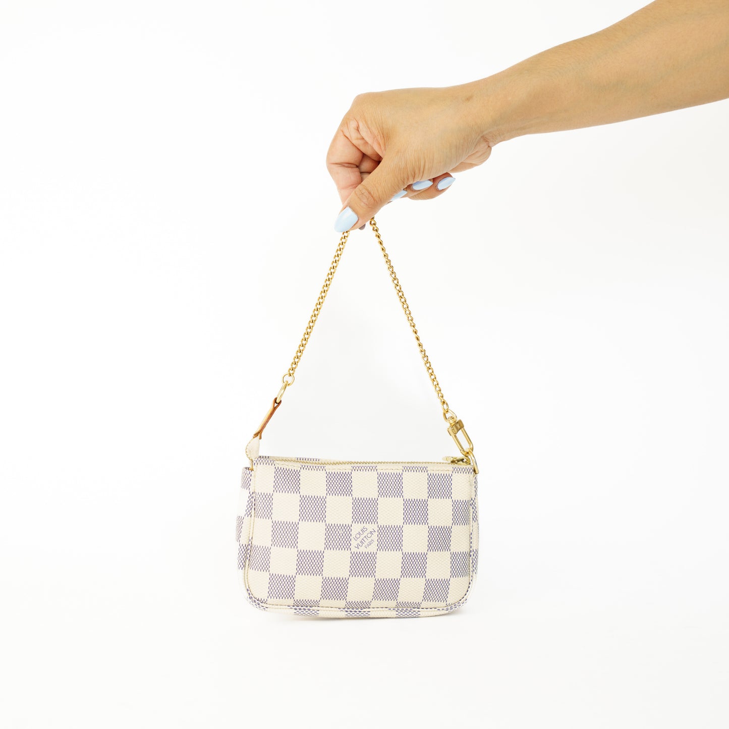 Louis Vuitton Mini Pochette Accesoires in Damier Azure 160626A19