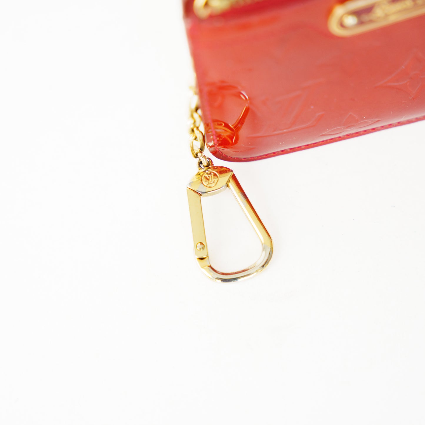 Louis Vuitton Key Pouch Cles in Red Vernis Leather 160626A17