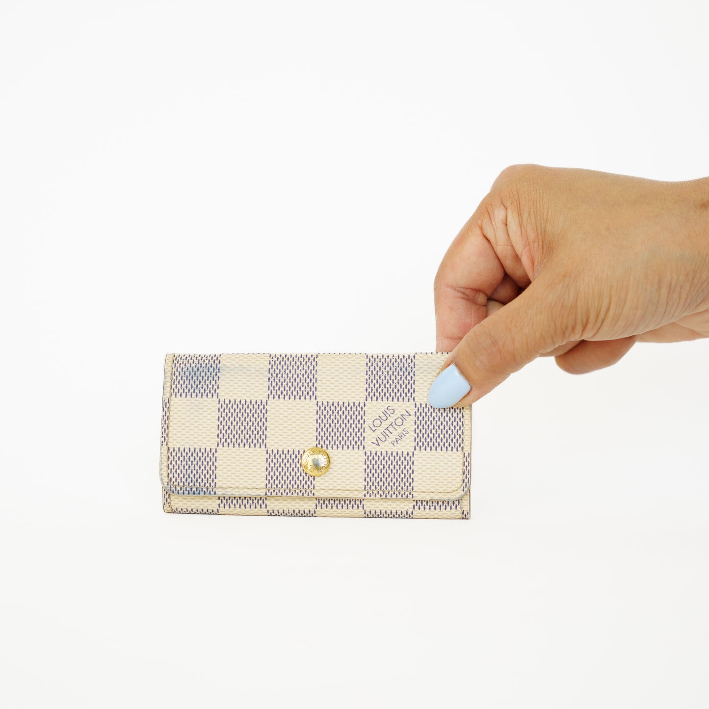 Louis Vuitton 4 Key Holder in Damier Azure 160626A15