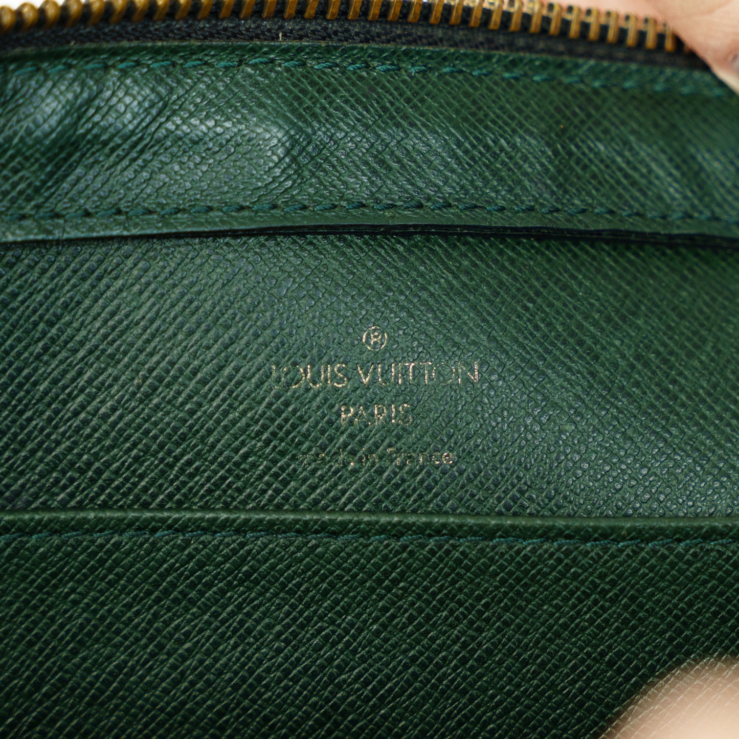 Louis Vuitton 1998 Orsay in Green Taiga Leather 160626A14