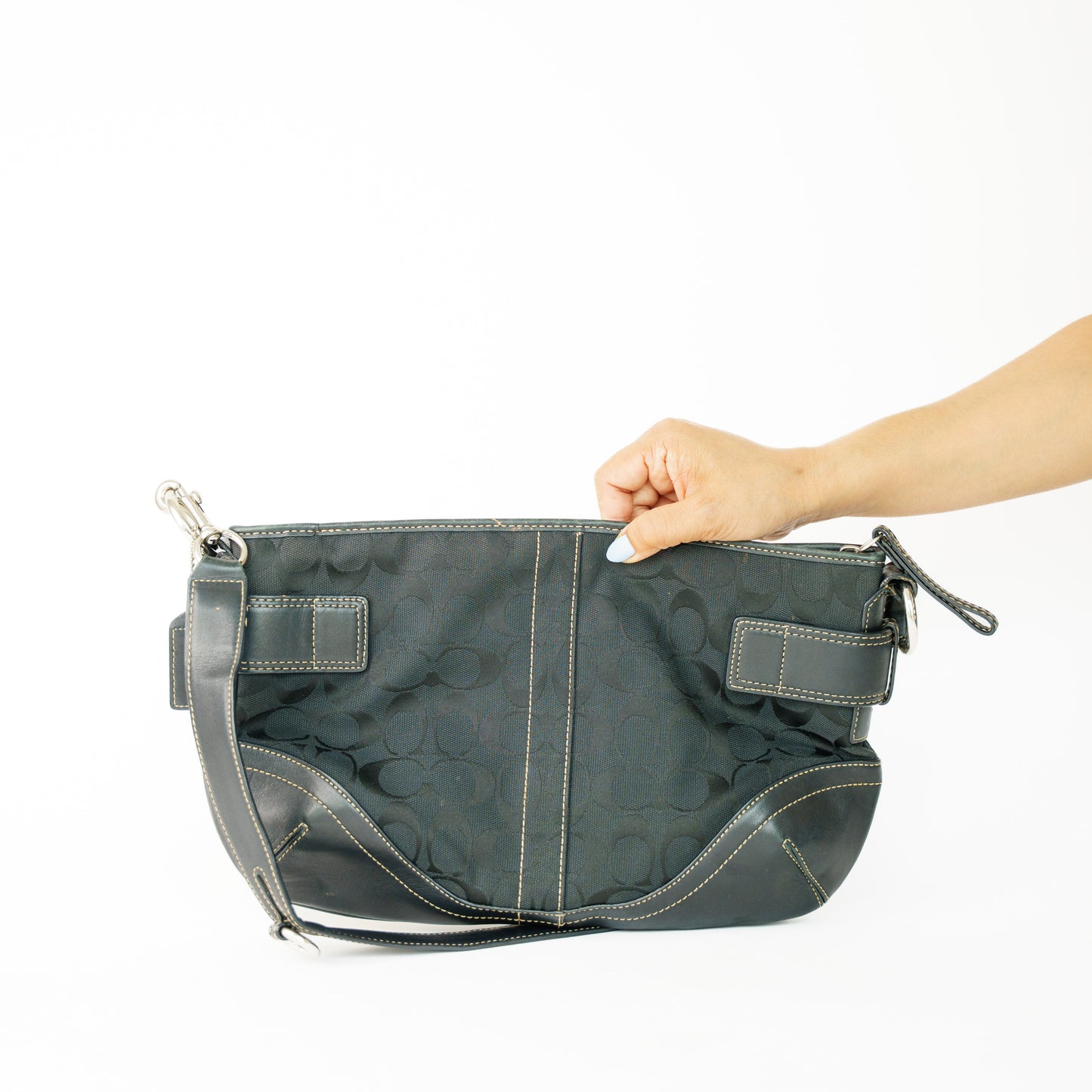 Coach Black Leather Shoulder Bag 160626S05