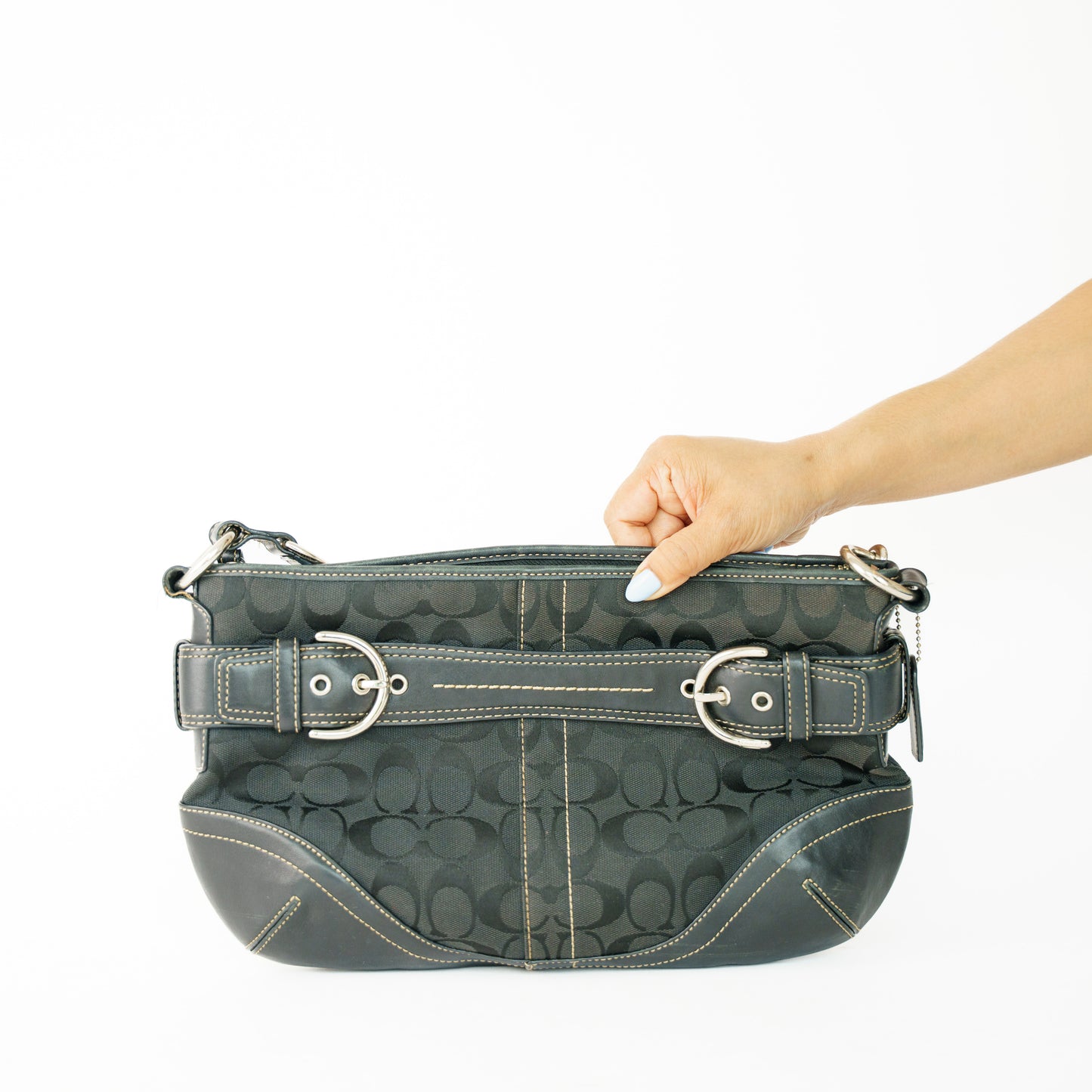Coach Black Leather Shoulder Bag 160626S05