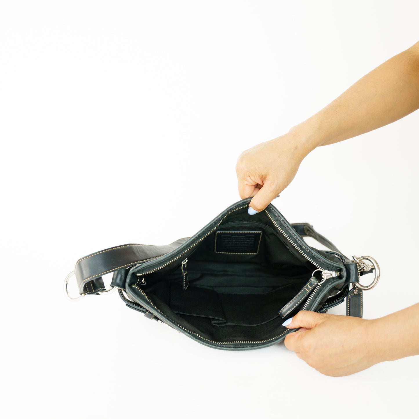 Coach Black Leather Shoulder Bag 160626S05