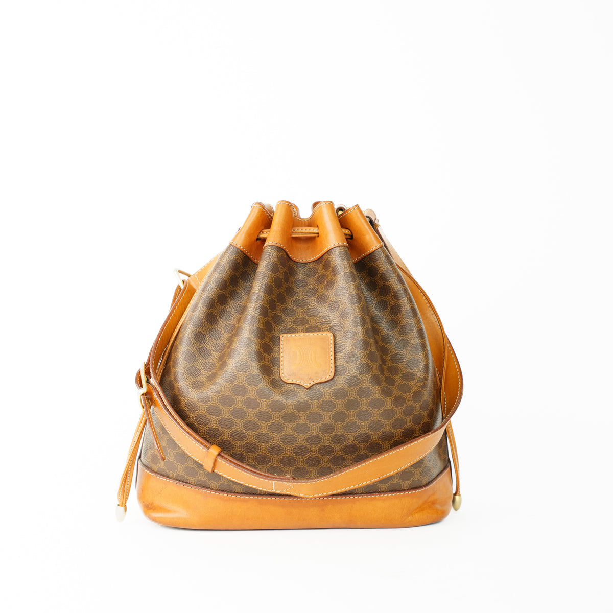 Celine Brown Macadam Bucket Bag 160626S08
