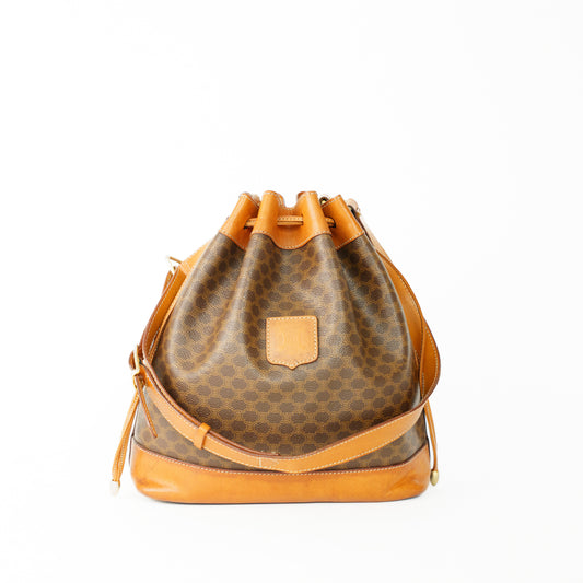 Celine Brown Macadam Bucket Bag 160626S08