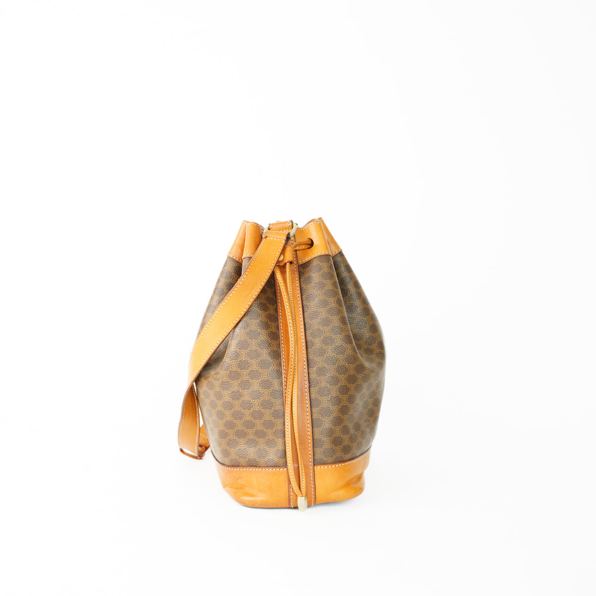 Celine Brown Macadam Bucket Bag 160626S08