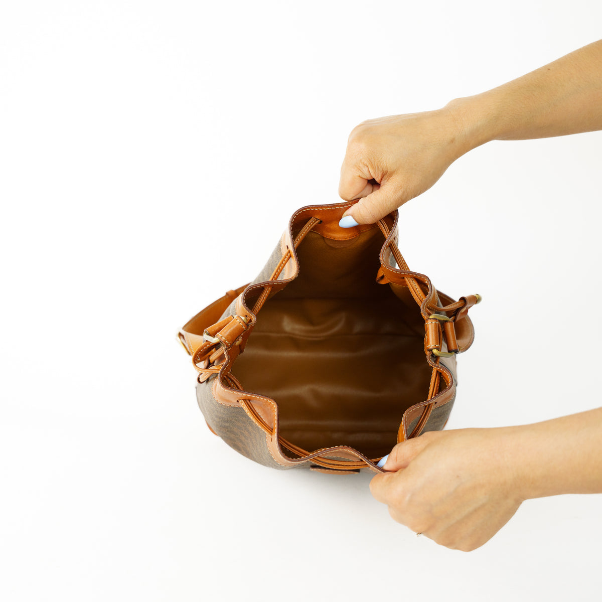 Celine Brown Macadam Bucket Bag 160626S08