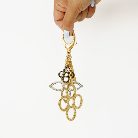 Louis Vuitton Tapage Bag Charm Yellow & White Gold 160626S11