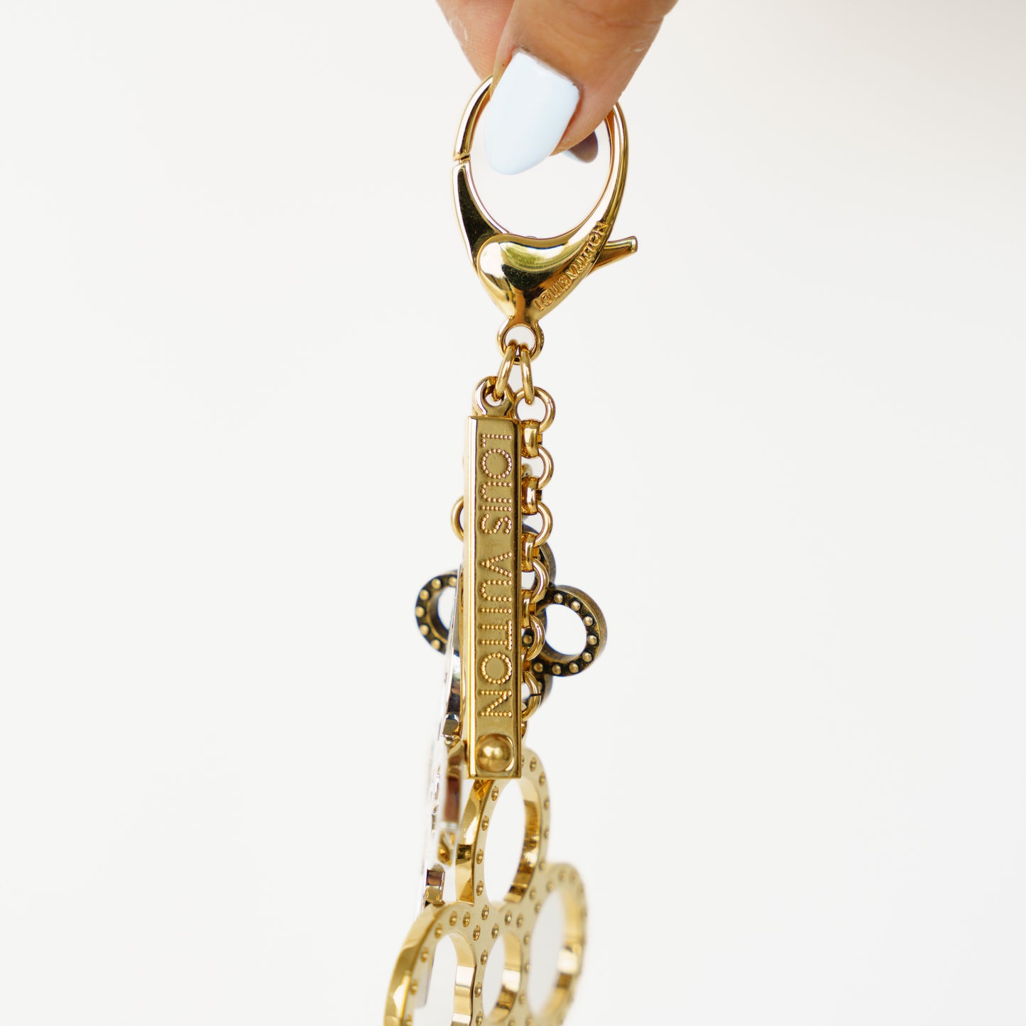 Louis Vuitton Tapage Bag Charm Yellow & White Gold 160626S11